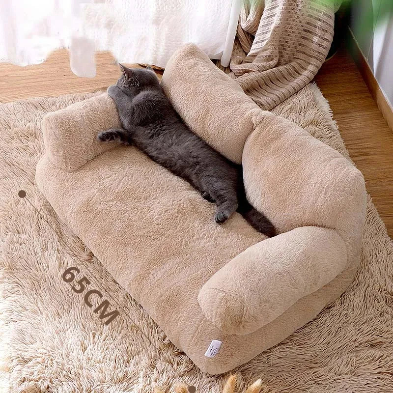 Panier Sofa avec Dossier pour Petit Chien — Peluche Douce