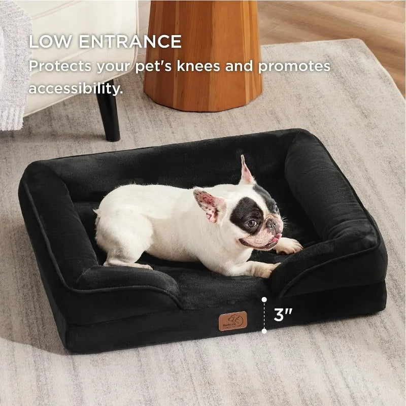 Panier Orthopédique pour Grand Chien — Mousse à Mémoire de Forme Déhoussable