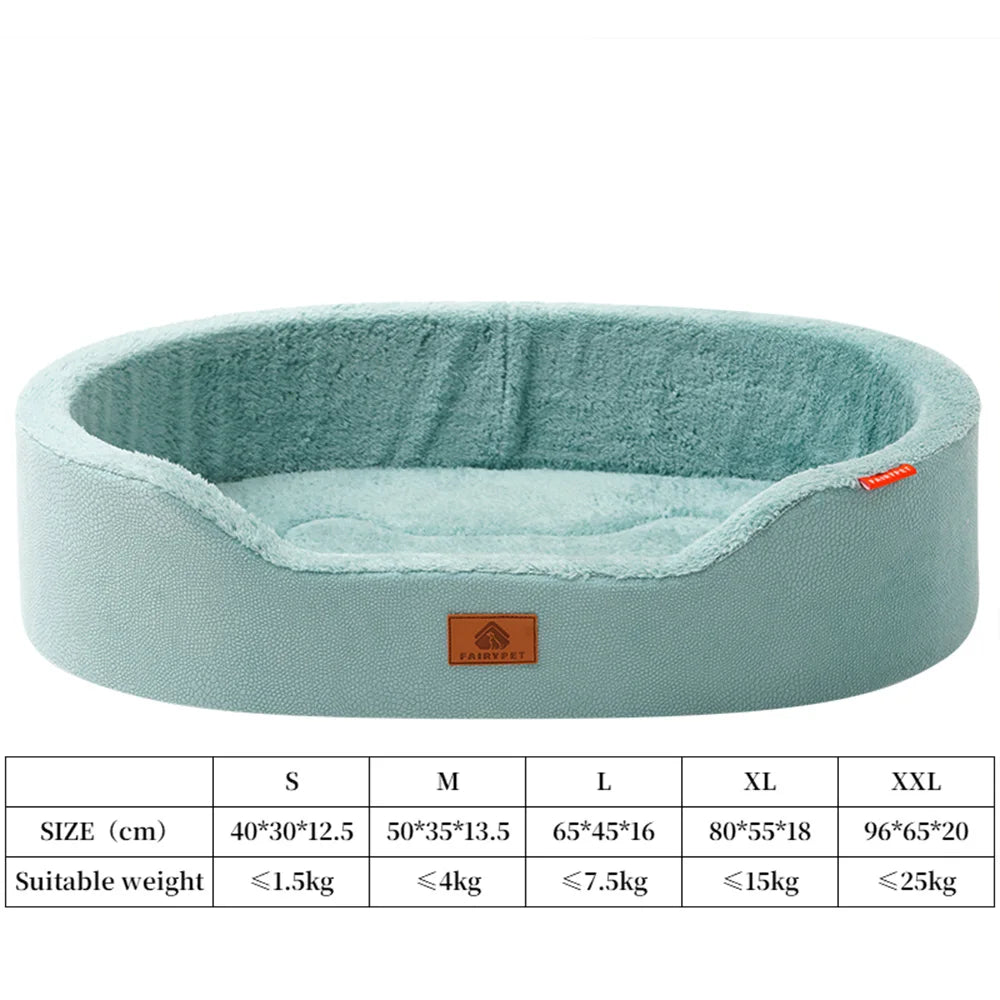 Panier Chien Effet Cuir Imperméable — 5 Tailles S à XXL
