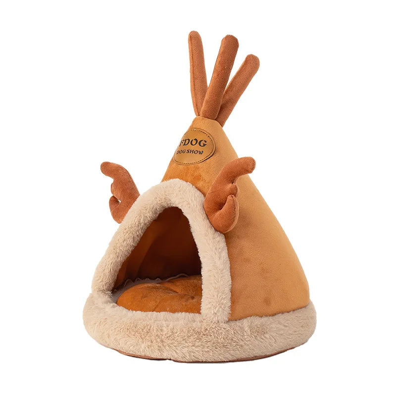 Panier pour Chien Niche Fermée 4 Saisons — Coton Douillet