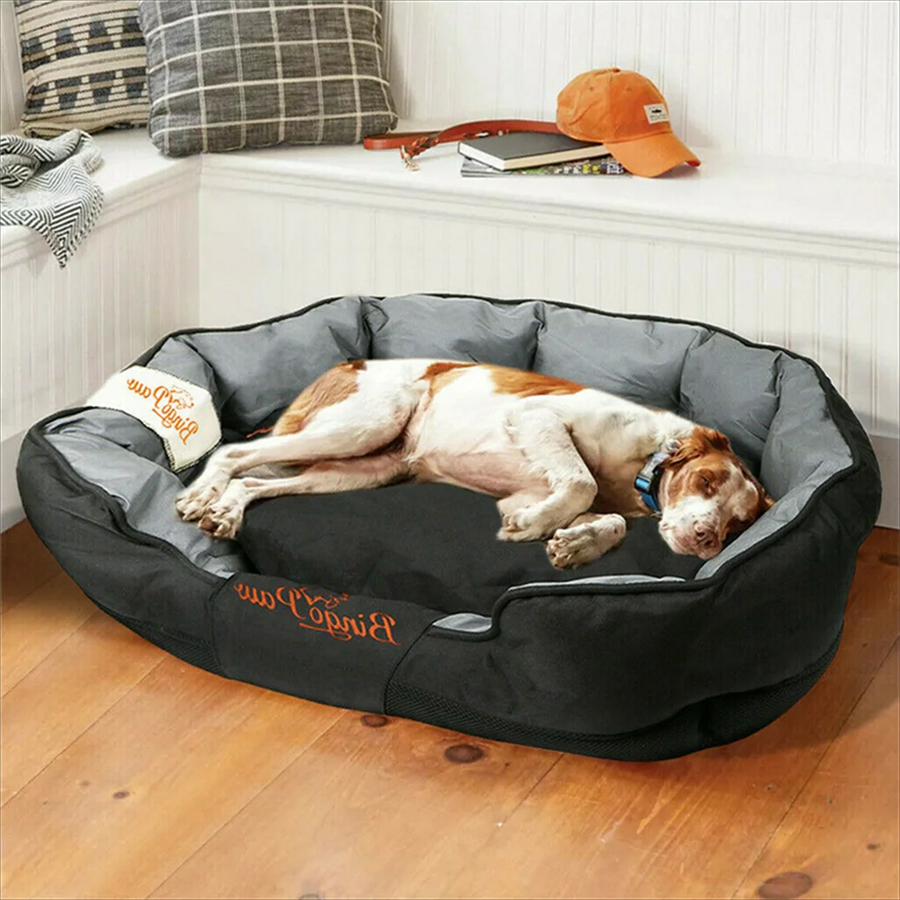 Panier Chien Imperméable — Tissu Oxford Déhoussable, Rebords Surélevés