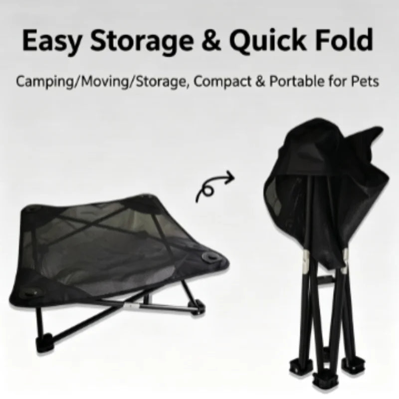 Raised Waterproof Mesh Elevated Dog Bed Breathable Puppy Sleeping Cot Pet Furniture For Indoor Outdoor Camping Garden Balcony