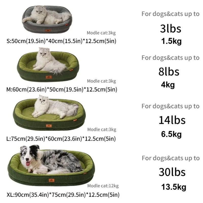 Removable Washable Four Season Dog Bed Anti Slip Moisture Proof Soft Fabric Pet Sleeping Pad