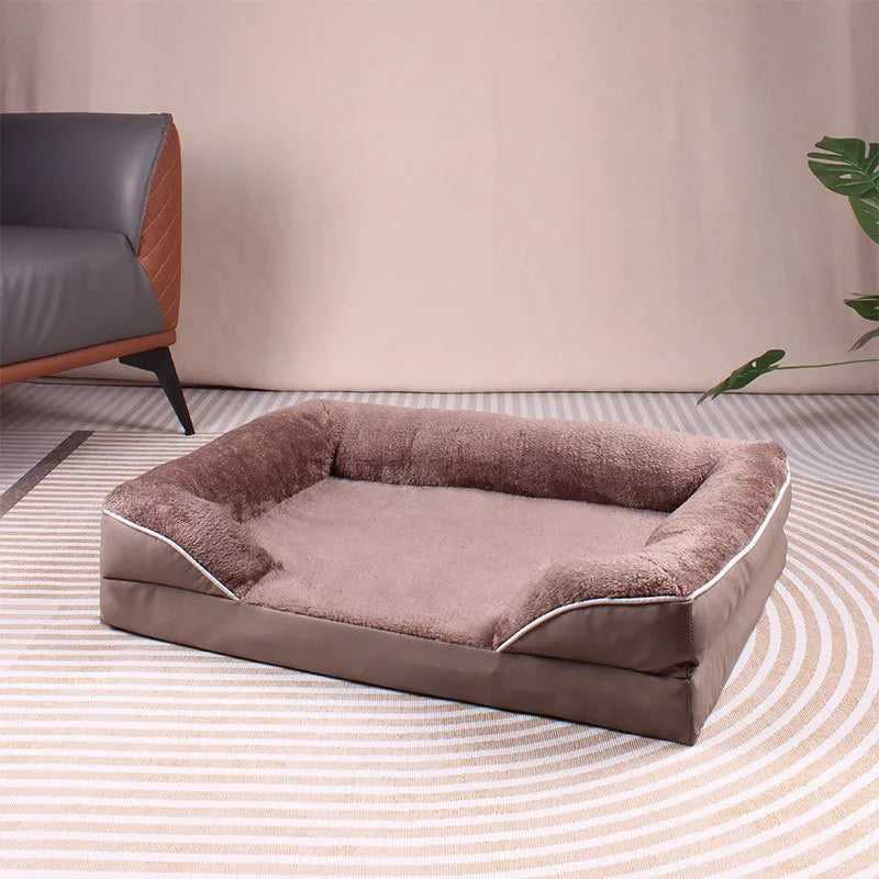 Panier Orthopédique pour Grand Chien — Mousse à Mémoire de Forme Déhoussable