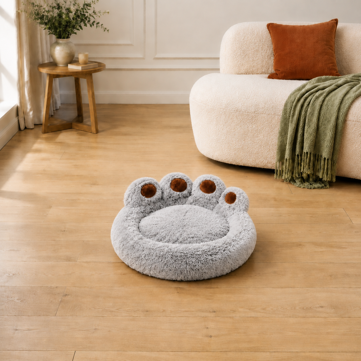 Panier pour Chien en Forme de Patte — Moelleux, 4 Tailles