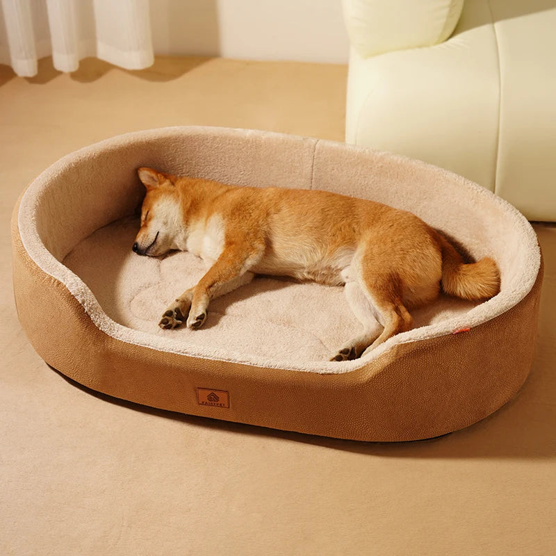 Panier Chien Effet Cuir Imperméable — 5 Tailles S à XXL
