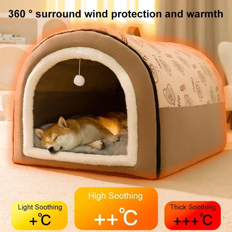 Hot Winter Warm Dog Removable Pet Dog Bed Cozy Pet Nest for Small Medium Dogs Cats Sleeping Bed Comfortable Pet House Supplies