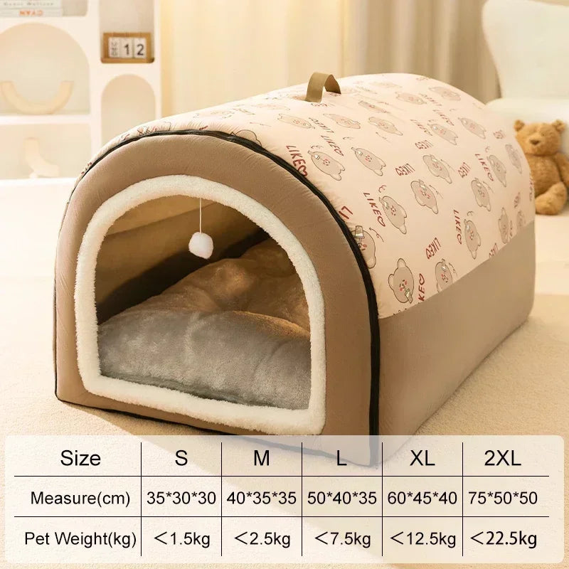 Hot Winter Warm Dog Removable Pet Dog Bed Cozy Pet Nest for Small Medium Dogs Cats Sleeping Bed Comfortable Pet House Supplies