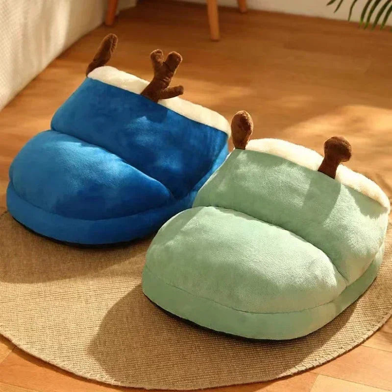 Panier pour Chien Niche Polaire Corail — Housse Amovible