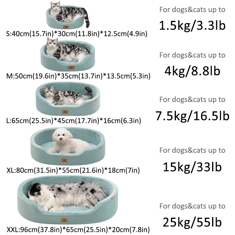 Panier Chien Effet Cuir Imperméable — 5 Tailles S à XXL