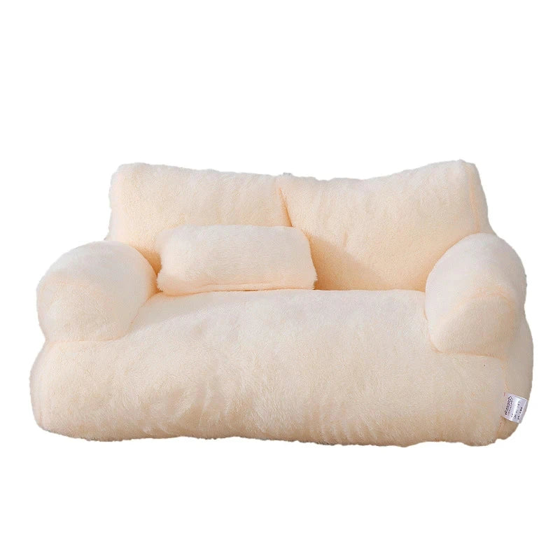 Panier Sofa avec Dossier pour Petit Chien — Peluche Douce