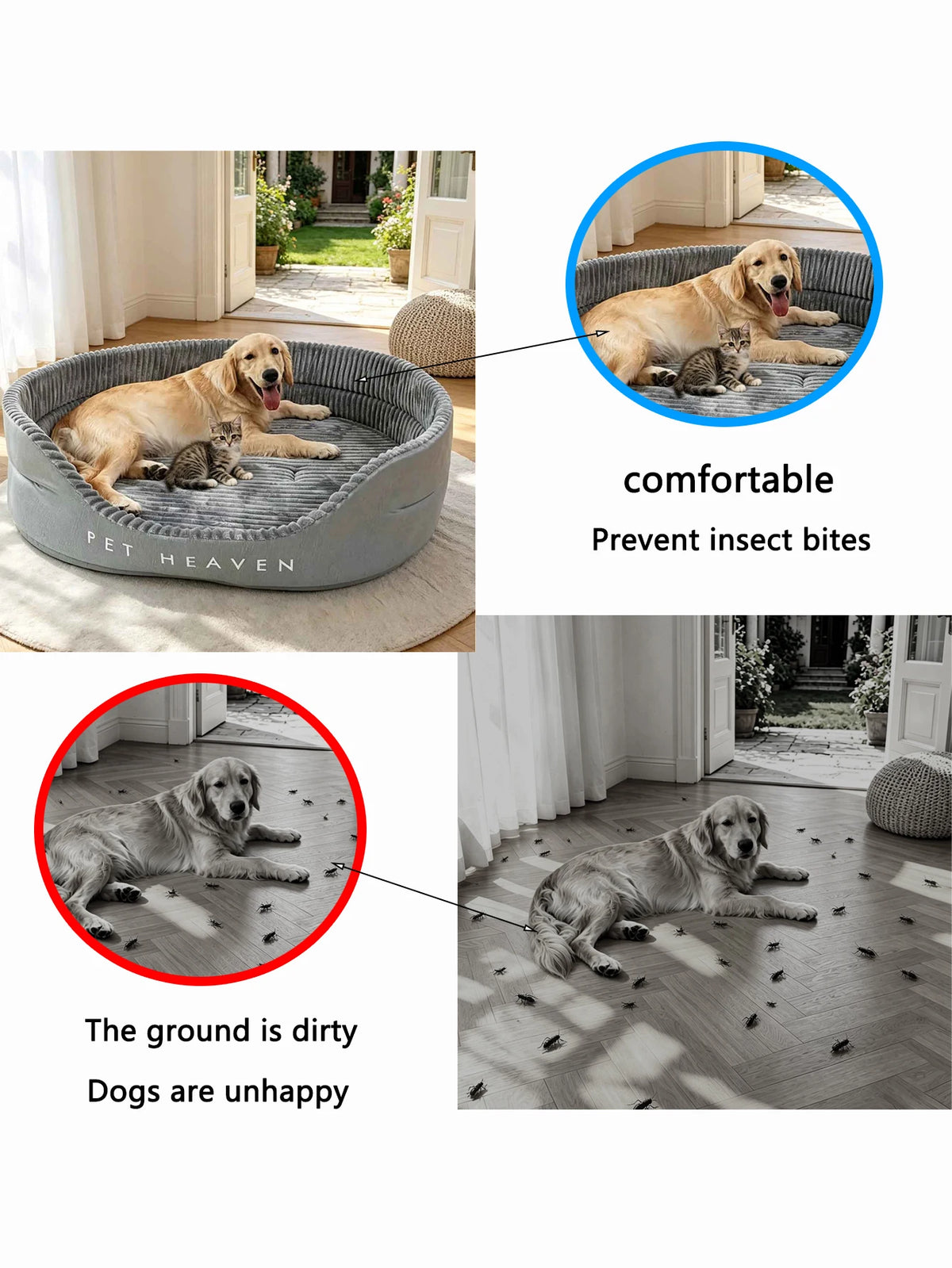 Pet Dog Supplies Dog Bed High Cushion Pet Sofa Small And Medium-Sized Dogs Comfortable Indoor And Outdoor Dog Sofa Pet Supplies