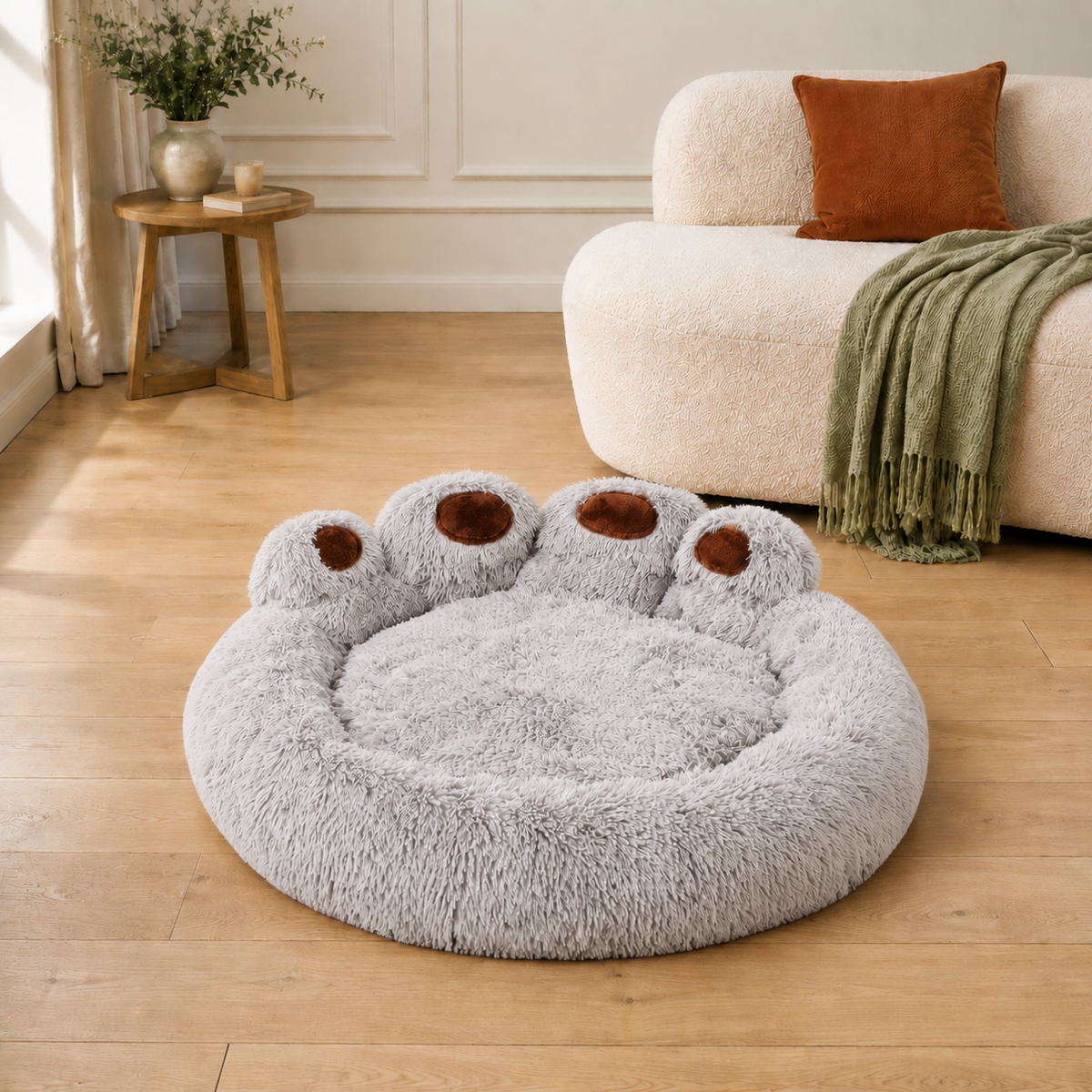 Panier pour Chien en Forme de Patte — Moelleux, 4 Tailles