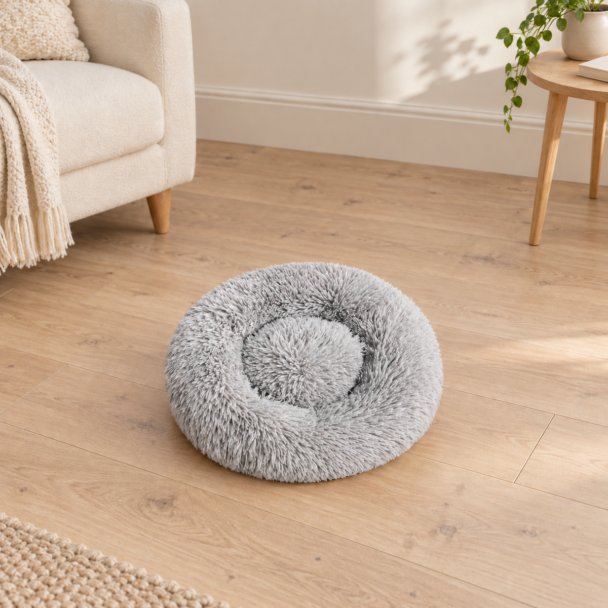Panier pour Chien Rond Peluche — 5 Tailles