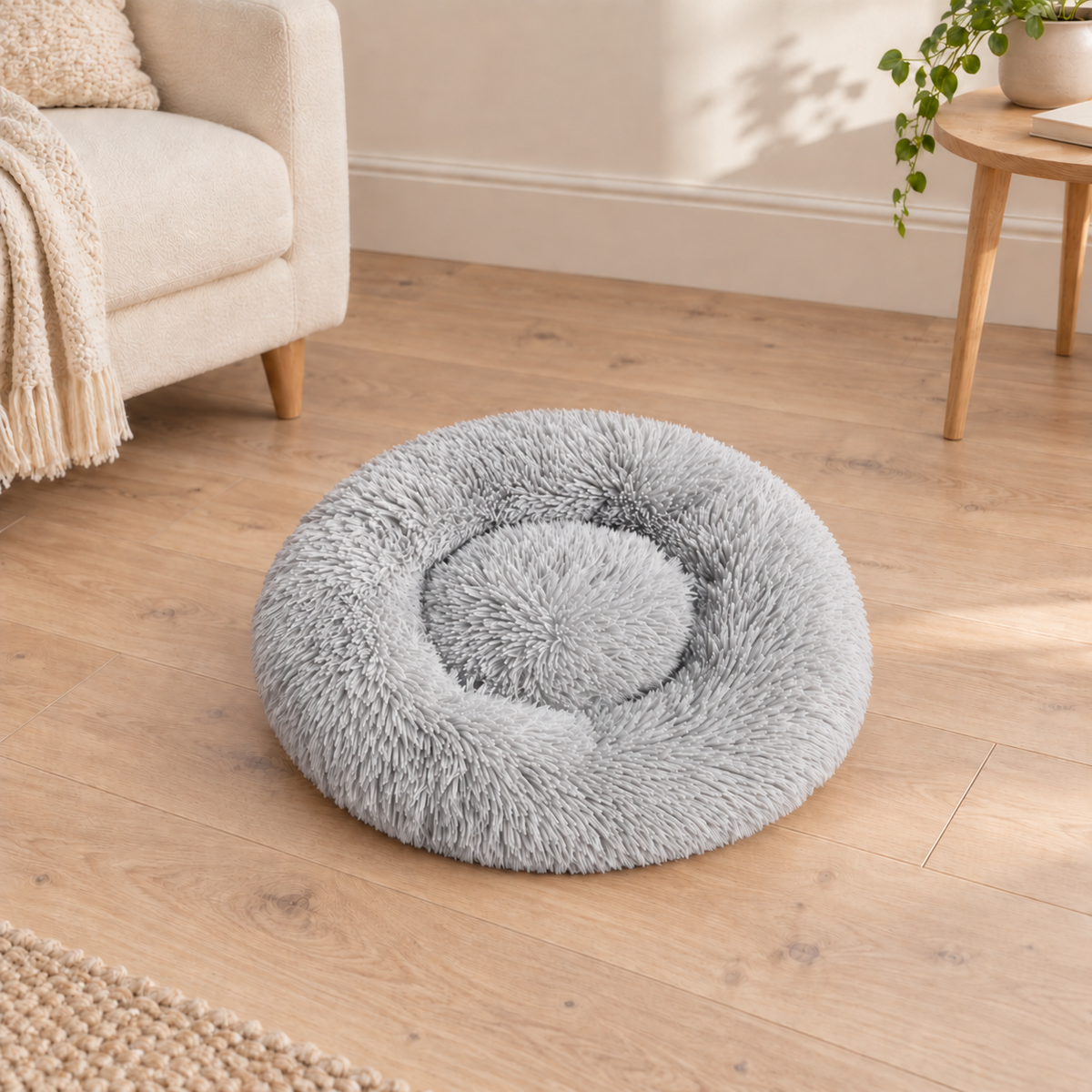Panier pour Chien Rond Peluche — 5 Tailles
