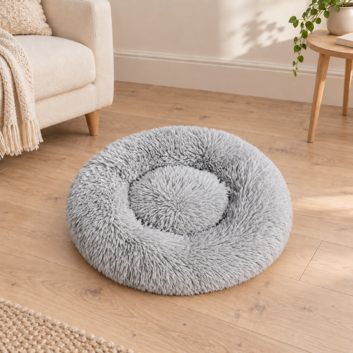Panier pour Chien Rond Peluche — 5 Tailles
