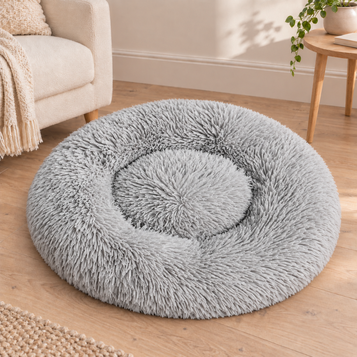 Panier pour Chien Rond Peluche — 5 Tailles
