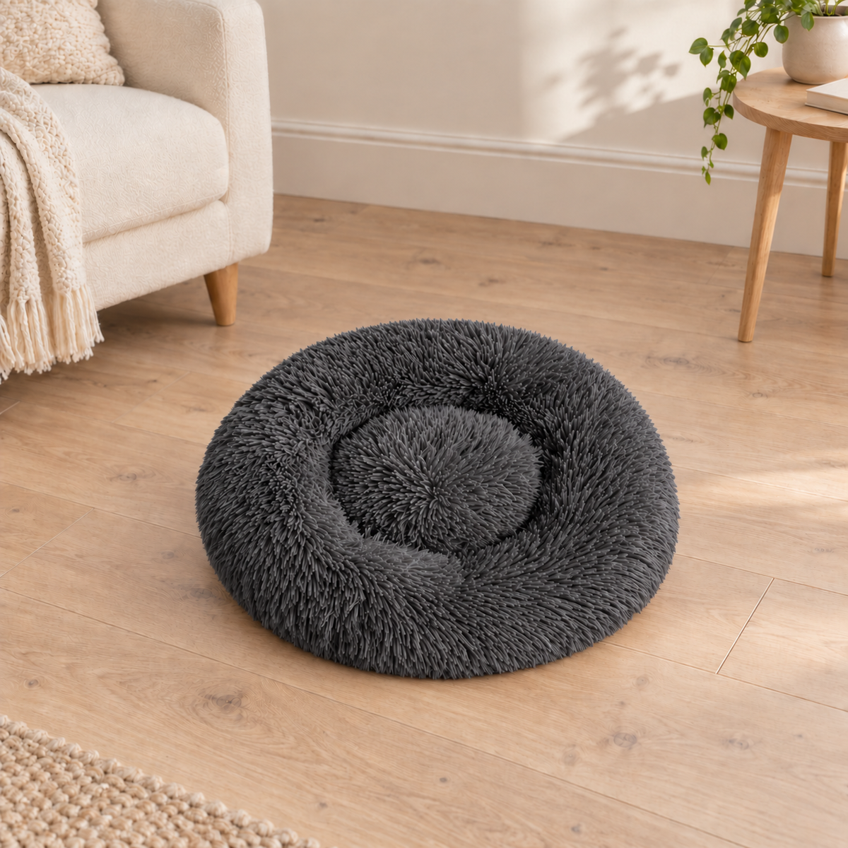 Panier pour Chien Rond Peluche — 5 Tailles