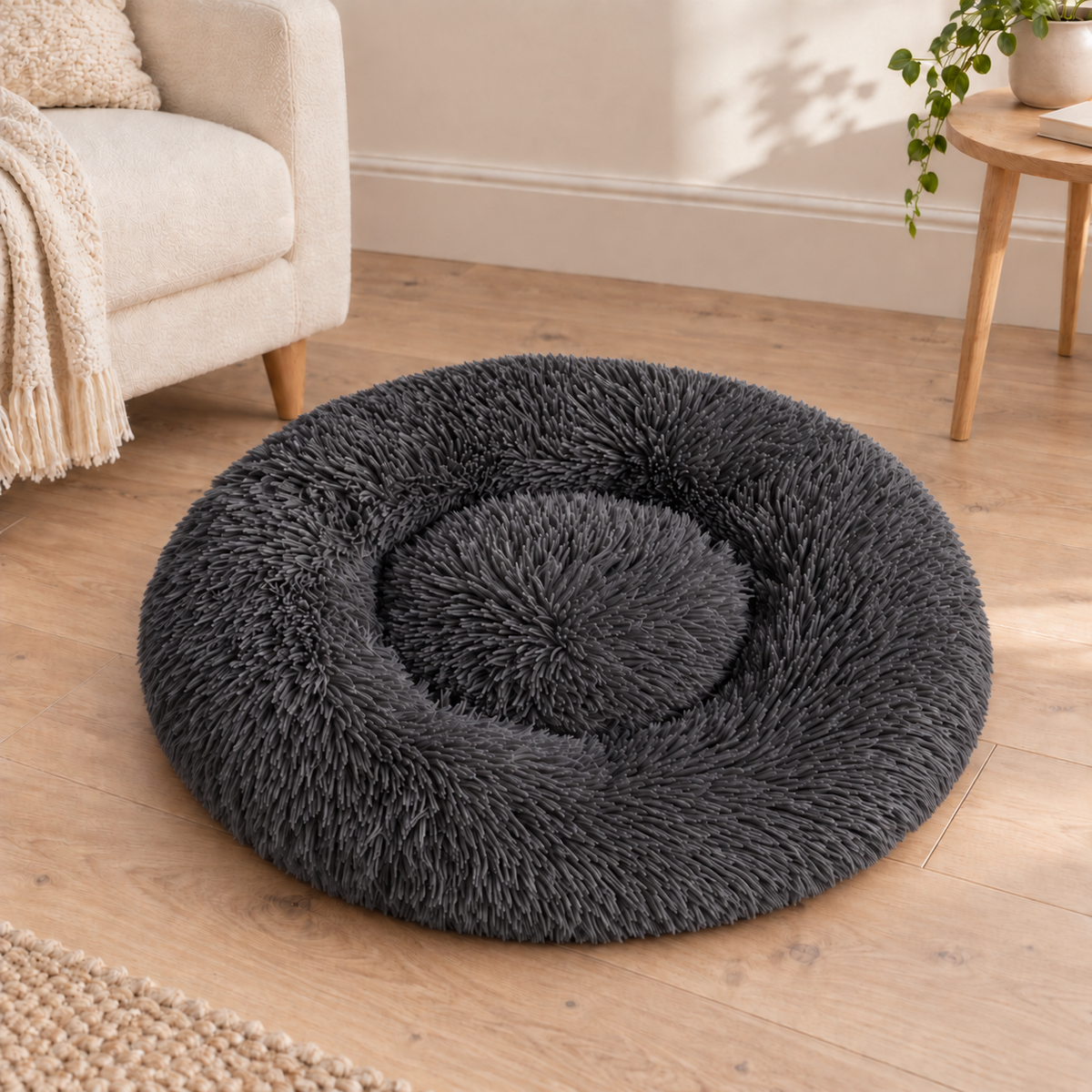 Panier pour Chien Rond Peluche — 5 Tailles