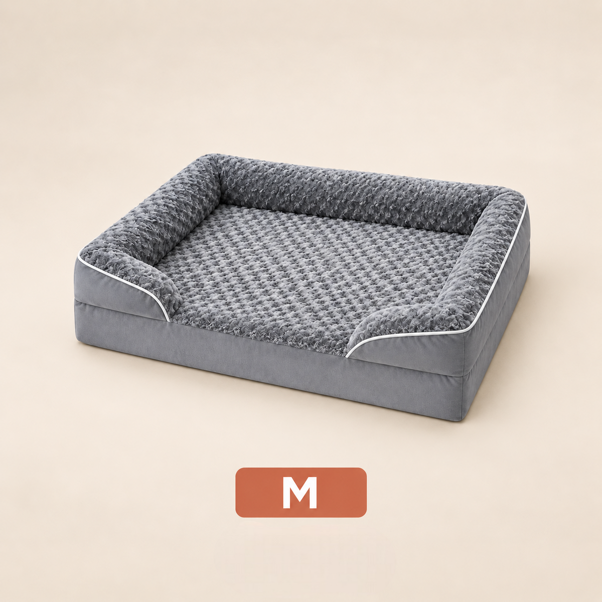 Panier orthopédique pour chien taille M, gris, vue produit seule